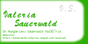 valeria sauerwald business card